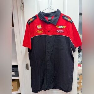 Lightning McQueen Red & Black Mechanic Short-Sleeve Shirt